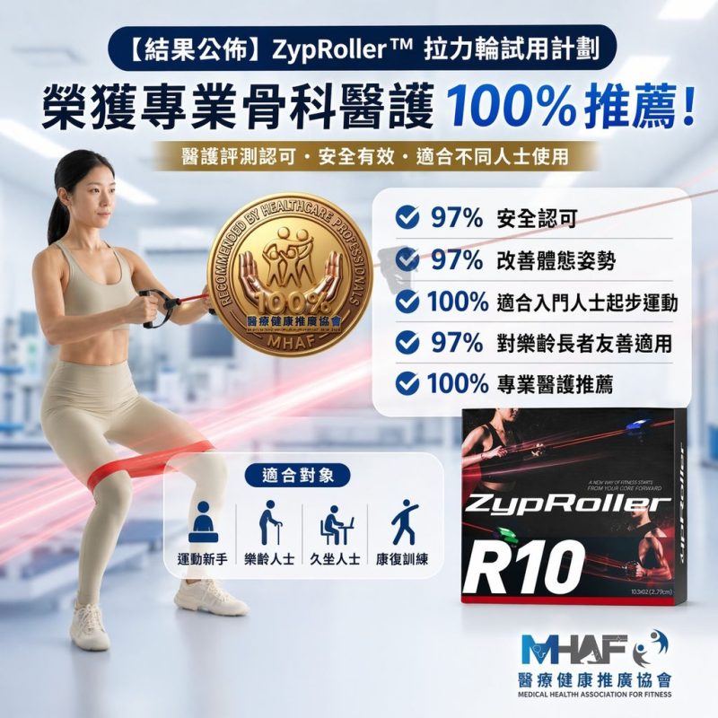 ZypRoller拉力輪 醫護實測結果公布
